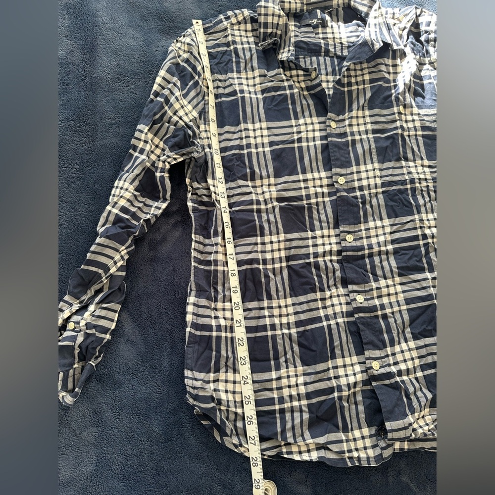 7 For All Mankind Plaid Long Sleeve Button Down - XL - Picture 9 of 9